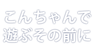 こんちゃんで遊ぶその前に